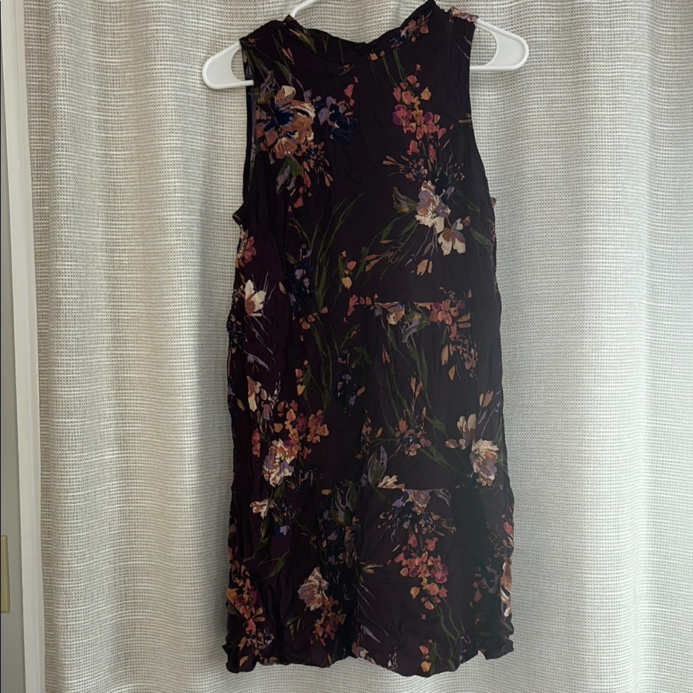 French Grey Black and Pink Halter Mini Dress